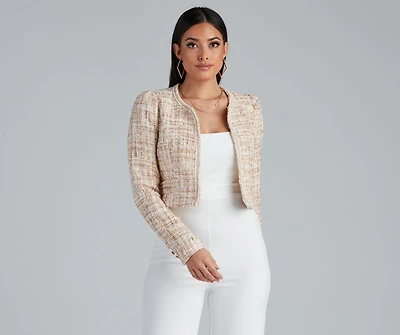 Stylishly Sophisticated Tweed Blazer