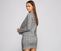 Plaid Mood Cropped Blazer
