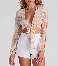 Breezy Boho-Chic Tie-Front Top
