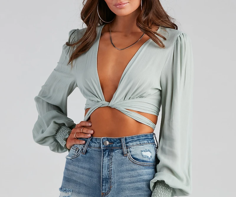Sunset Chaser Tie-Front Top