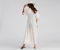 Hampton Vacay Crochet Trim Duster