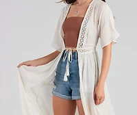Hampton Vacay Crochet Trim Duster