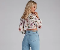 Tie The Knot Floral Crop Top