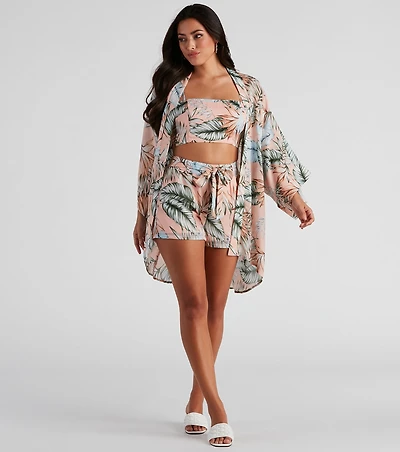 Dreamy Island Vibes Chiffon Kimono