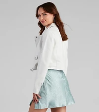 Make It Moto PU Crop Jacket