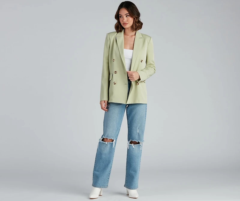 Working Girl Double Breast Blazer