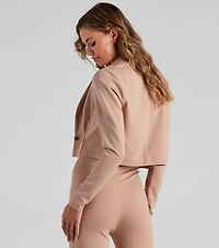 Office Ponte Crop Blazer