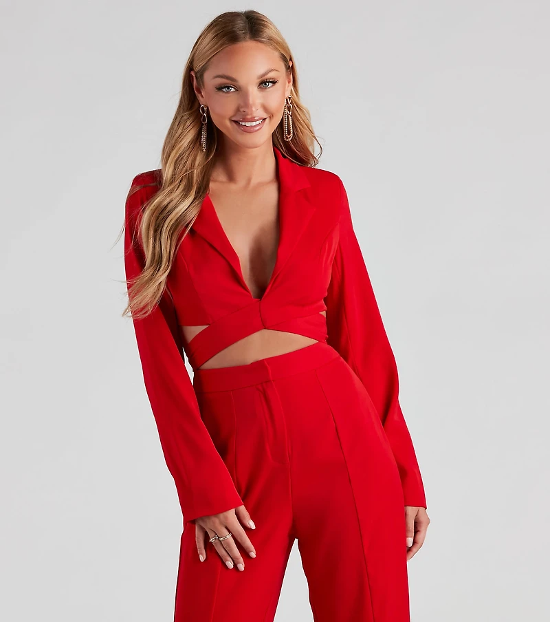 Boss Babe Moves Cropped Blazer