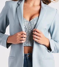 Best Office Woven Boyfriend Blazer