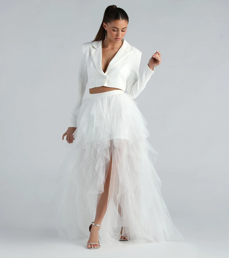 Korrie Formal Woven Crop Blazer