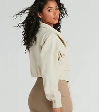 Cool Effect Utility Woven Crop Jacket