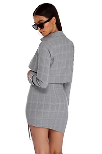 Plaid Attractive Cropped Jacket