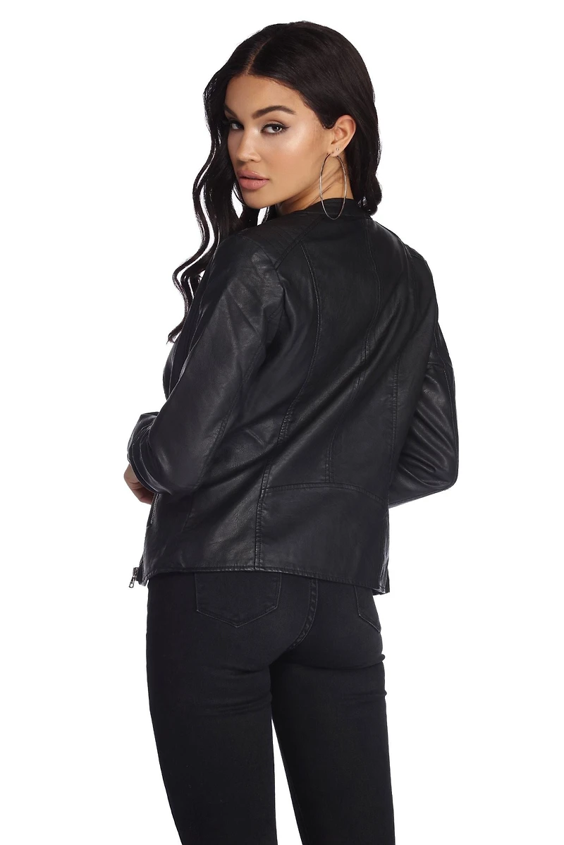 Bad Decisions Faux Leather Jacket