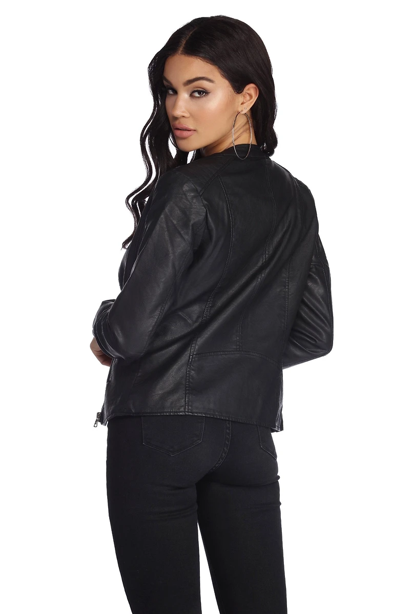 Bad Decisions Faux Leather Jacket