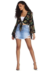 Paradise Tie Front Blouse