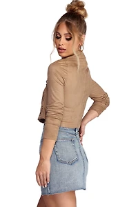 That's Our Moto Faux Suede Jacket