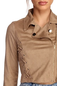 That's Our Moto Faux Suede Jacket