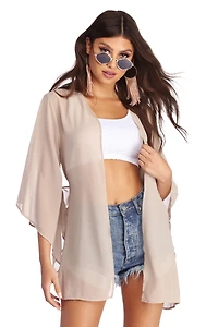 Top It Off Chiffon Kimono Cover Up
