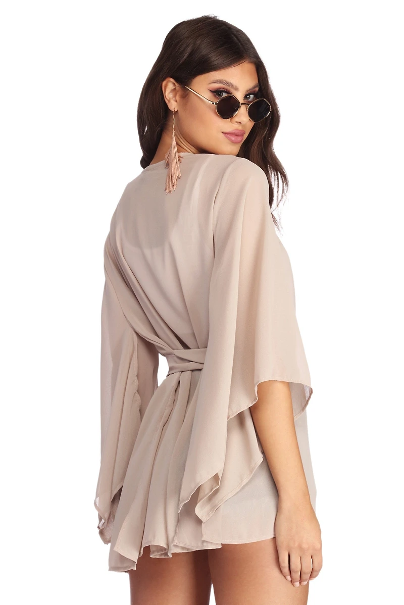 Top It Off Chiffon Kimono Cover Up