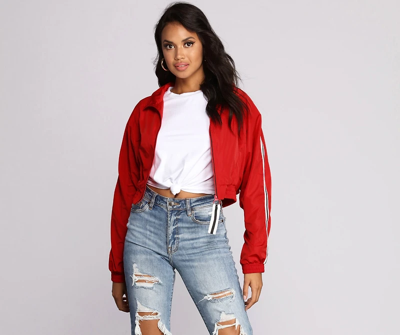 Stripe Game On Point Jacket