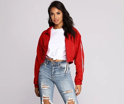 Stripe Game On Point Jacket