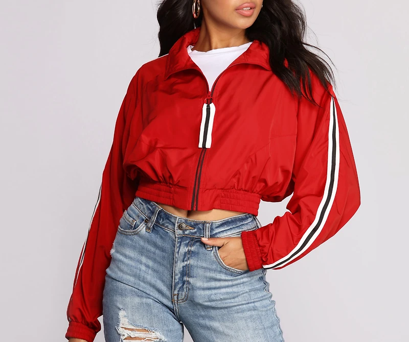 Stripe Game On Point Jacket