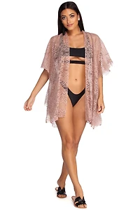 Ruffled Lace Kimono