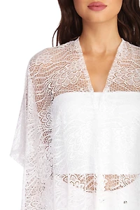 Fun Fringe Lace Kimono Cover Up