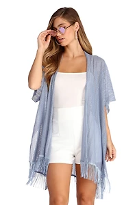 Airy Fringed Kimono