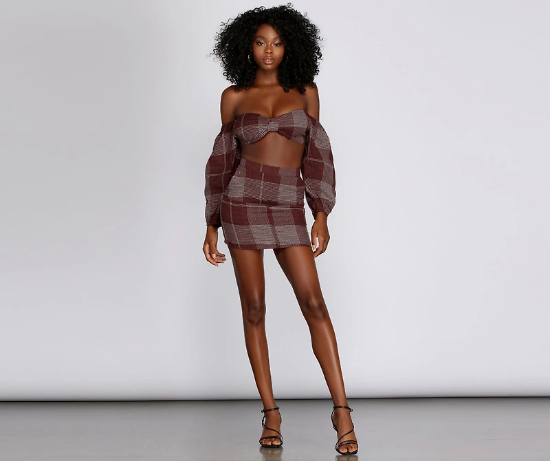 Check It Off Mini Skirt