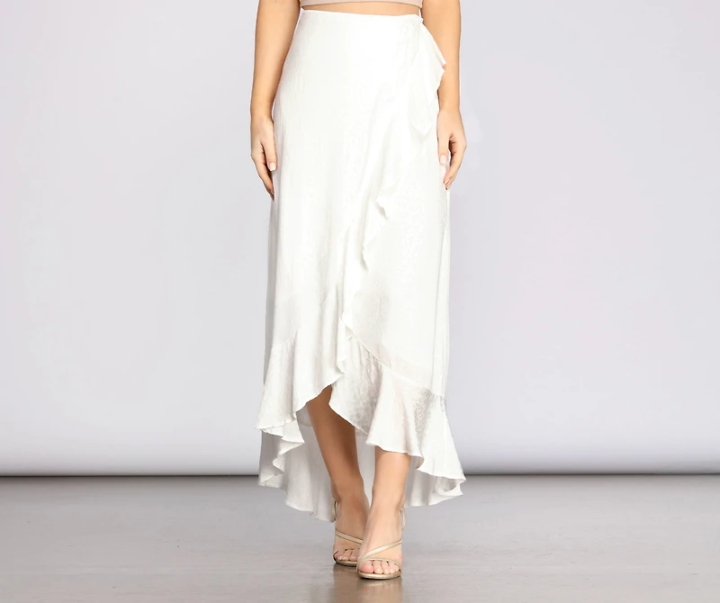 Wrap Me Ruffles Maxi Skirt