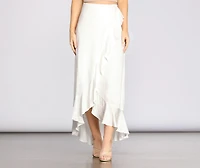 Wrap Me Ruffles Maxi Skirt