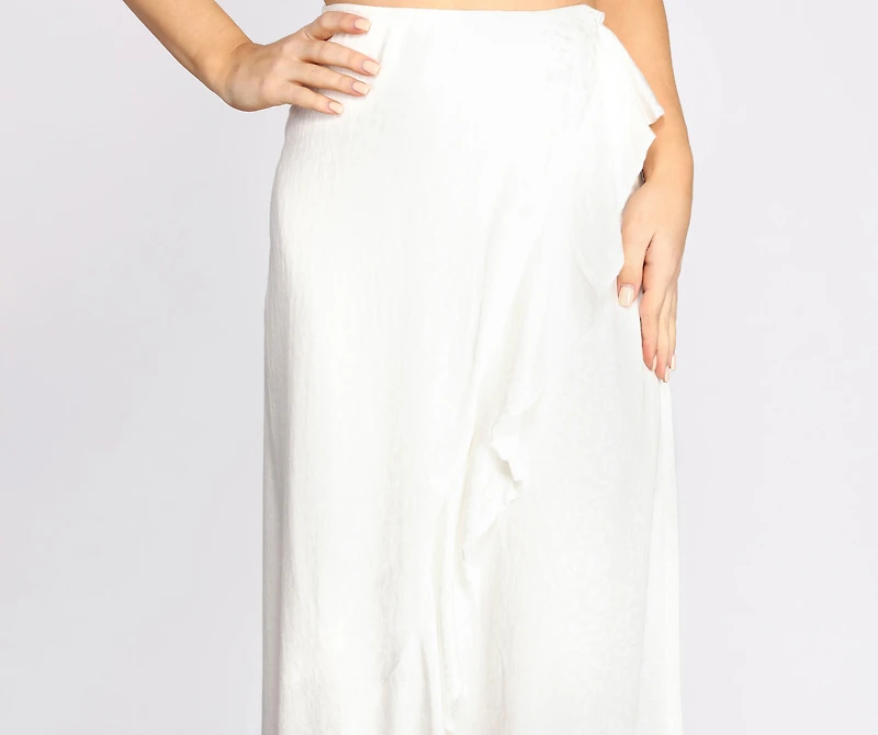 Wrap Me Ruffles Maxi Skirt