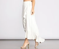 Wrap Me Ruffles Maxi Skirt