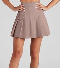 Stylish Spirit Pleated Mini Skirt