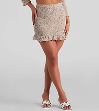 The Cutest Look Floral Mini Skirt
