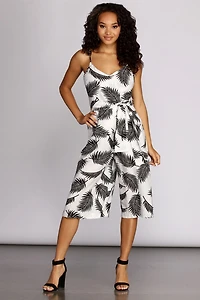 Pretty Palm Culotte Jumpsuit
