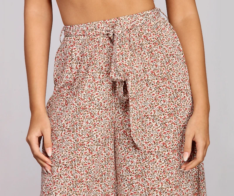 So Fresh Floral Tie Pants