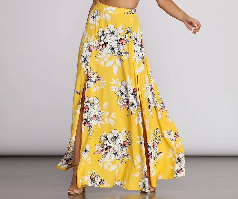 Island Time Floral Skirt