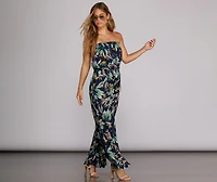 Leaf Through Wide-Leg Jumpsuit