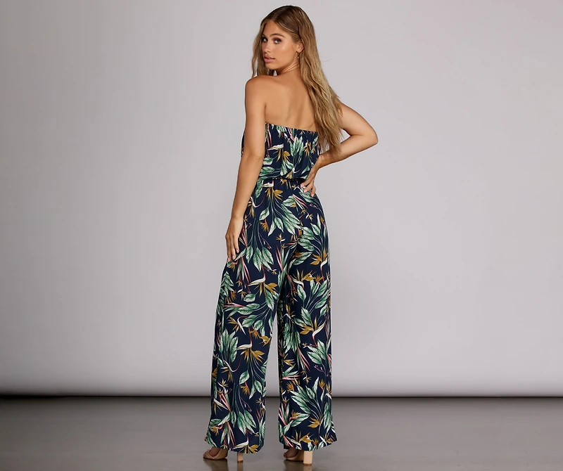 Leaf Through Wide-Leg Jumpsuit