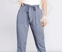 Tied and Tapered Paperbag Pants