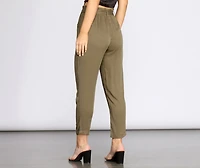 Tied and Tapered Paperbag Pants