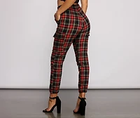Perfectly Plaid High Waist Joggers