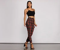 Perfectly Plaid High Waist Joggers