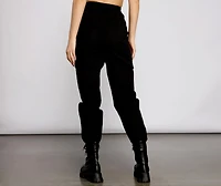 Basic And Chic Twill Cargo Joggers