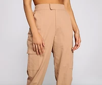 Basic And Chic Twill Cargo Joggers