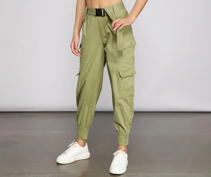 Boldly Belted Cargo Joggers