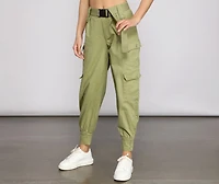 Boldly Belted Cargo Joggers