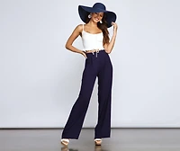 Fab Tie Waist Wide Leg Pants
